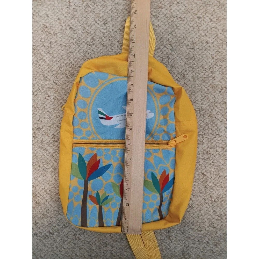 Emirates Expo 2020 Dubai Mini Backpack Yellow Blue Airline Travel 11”